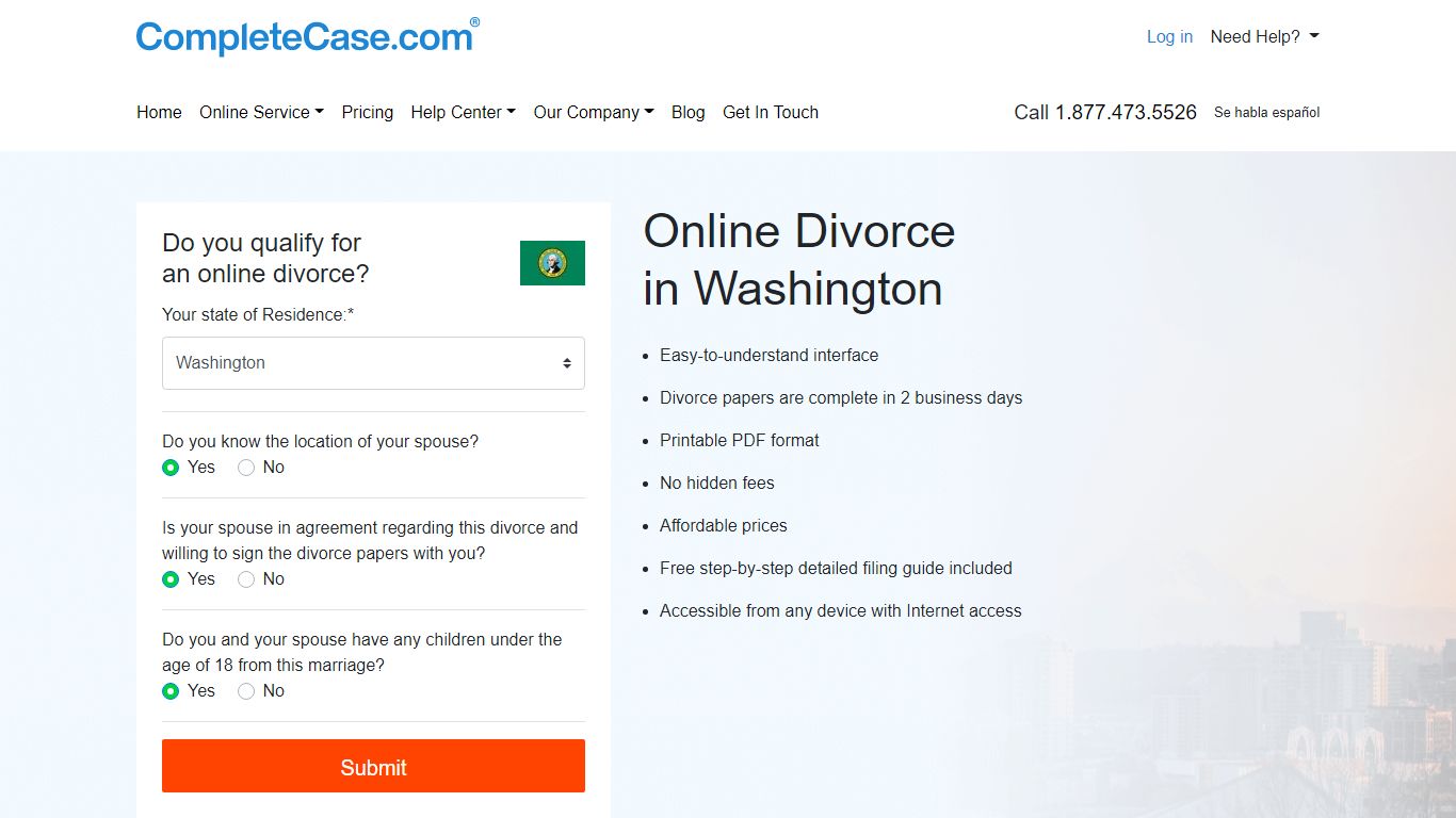 Washington Online Divorce: Cheap Uncontested Divorce in WA