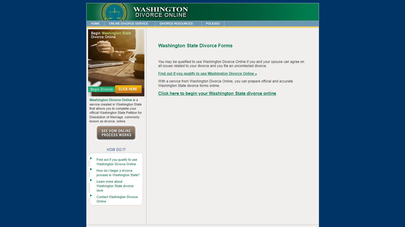 Washington State Divorce Forms | Washington Divorce Online